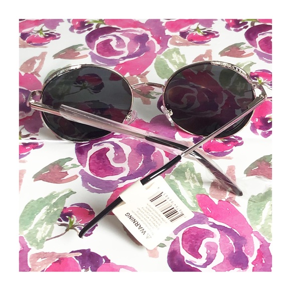 NWT JOE'S JEANS Women's Silver Tone Round Polarized Sunglasses - Picture 5 of 14